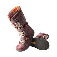 1 Pair TMA EYES Women's Red Retro Leather Boots - Lace Up And Side Zipper Design, Non Slip, Autumn And Winter Retro Style,Boots For Women - Đỏ - Xem 7