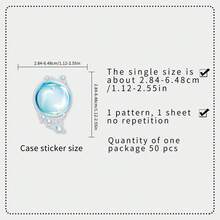 50pcs Dreamy Colorful Ins Style Transparent PET Bubble Doodle Decorative Stickers For Mirror, Milk Tea Cup, Desk - Multicolor - View 3