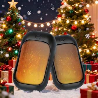 2-In-1 Magnetic Rechargeable Hand Warmer, Portable Dual-Sided Heating, 3 Heat Settings, Minimalist Design, Sold Individually Or In 2 Pieces Set, 2000mAh Battery Capacity, 3 Color Options, Ideal For Winter Warmth