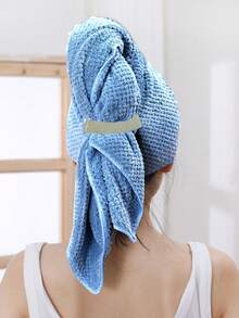 1pc Quick Drying Hair Towel Wrap Microfiber Hair Towel Wrap For Women - Fast Drying Turbans For Long, Thick, Curly Hair - Super Soft Hair Wrap Towels With Elastic Strap Large Microfiber Hair Towel Wrap For Women, Anti Frizz Hair Drying Towel With Elastic Strap, Fast Dry | Super Absorbent | Quick Dry Hair Turban For Wet, Curly, Long & Thick Hair Unfold To Make A Bath Towel Hair Bonnet Shower Towels For Beaty Salon, Hotel Sports,Home Essentials, Towel, Skin Care