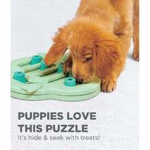 By Nina Ottosson Puppy Hide N' Slide Treat Puzzle Enricent Dog Toy, Green,30796194 - 綠色 - 查看 6