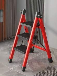 1 件 2 步折叠梯凳，带宽防滑踏板，折叠梯，坚固梯子，非常适合厨房和家庭使用
