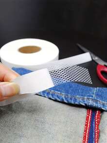 49.99米白色双面热熔胶带，防水热熔封边胶带，适用于DIY缝纫、窗帘和工艺品制作