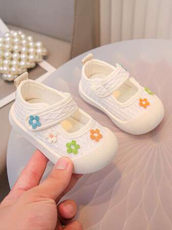 Scarpe morbide e traspiranti con suola antiscivolo per bambini, scarpe da principessa alla moda per bambini