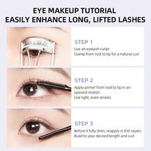 J.M.C.Y 女士防水纤长浓密睫毛膏，防晕染，卷翘，细刷头，持久配方 - 黑色 - 查看 8