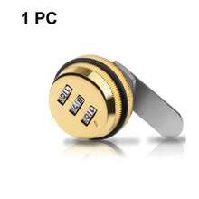 3位密码锁，锌合金机械密码锁，适用于橱柜、抽屉、邮箱，易于安装，家庭和办公室安全硬件配件