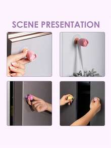 2/1个郁金香马桶座圈提升器，免提式马桶座圈开启器，适用于智能马桶/普通马桶，硅胶马桶座圈提升手柄 - 彩色 - 查看 6