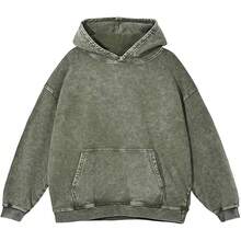 JeansFly Womens Oversized Acid Wash Hoodie Pullover Sweatshirts Vintage Loose Fit Winter Long Sleeve Shirts Outfits Tshirts&Hoodies DG010 Cotton Blend - 紫色 - 查看 4