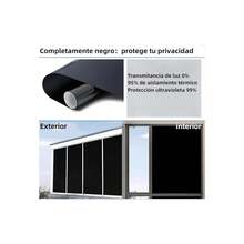 Lámina para ventanas que protege la privacidad, aplicación por una sola cara, lámina aislante del calor y bloqueadora del sol, color negro.Instalación sencilla, tipo estático.Adecuada para estilos de decoración contemporáneos.para baños, dormitorios, cocinas y oficinas. - Negro - Ver 10