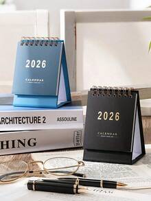 1 Lịch để bàn nhỏ gọn tối giản năm 2026, trang trí bàn làm việc màu trơn, lịch nhỏ từ 2025.7 - 2026.12, đồ dùng học tập, đồ trang trí bàn làm việc trường học và văn phòng, quà tặng cho bạn bè, đồ dùng học tập. - Nhiều màu - Xem 2