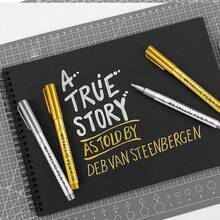 1支/2支/4支装金/银色工艺签名笔、油漆笔、DIY手绘涂鸦笔、签名笔、马克笔，适用于玻璃瓶、酒杯、婚礼签名、木材、金属及各种材质。