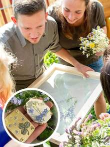 DIY Handmade Embossing Machine Kit,C Micro Flower Press, Handmade Embossing Machine Kit, Plants Art & Crafts Metal Pressing, Floral Foliage Plant Pressed Flower Preservation Set, DIY Plant Arts Scrapbooking Nail Craft, Ideal For Craft Lovers, Plant Lovers Gifts, Mother's Day Gift For Mom - Multicolor - View 9