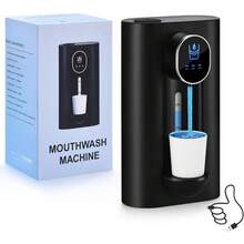 Automatic Mouthwash Dispenser - USB Rechargeable, 3 Settings, LED Display, 18oz, Black - 預設 - 查看 1