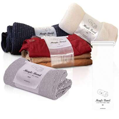 2pcs Self-Adhesive Rolled Binding Straps, Adjustable Wrinkle-Resistant Clothing Organizer Belts For Shirts, Folding Board, Space-Saving For Travel And Home Storage,Storage Orangizer,Travel Essential