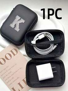 5/3/1 piezas Caja de almacenamiento de cuero PU con letra A-Z, Portador de tarjetas de juego, Organizador de caja de tarjetas de identificación/tarjetas/tarjetas de presentación, Adecuado para viajes, accesorios digitales, estuche para auriculares - Multicolor - Ver 72