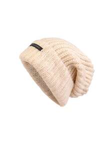 1 pieza o 2 piezas Gorro unisex con aplicaciones para otoño/invierno, gorro de punto grueso y cálido, versátil para uso diario, patinaje sobre hielo, esquí, etc. - Multicolor - Ver 5