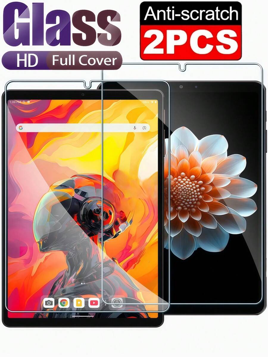2 Stücke hochauflösender gehärteter Glasschutzfolie, 9H Härte, explosionsgeschützt & kratzfest, kompatibel mit Samsung Galaxy, Mate Pad, Honor, 13/10.9 Pro/Air 2025/2024 (11 Zoll/13 Zoll) und anderen Tablets.