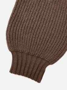 女士时尚针织开衫毛衣，秋冬新品，圣诞新年 - 棕色 - 查看 8