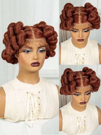 A ANYTIME HZ Synthetic Braided Wigs HD Full Lace Wig Knotless Box Braids Wigs For Black Women Handmade Afrian Braiding Hair Wigs