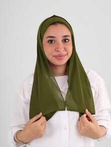 1 pieza Bufanda clásica casual de mujer de gasa, de unicolor, cómoda y transpirable de tela modal, braga para el cuello, pañuelo para la cabeza, pañuelo versátil para la cabeza, adecuado para uso diario - mini tubo recto magnético de gasa - Ver 11