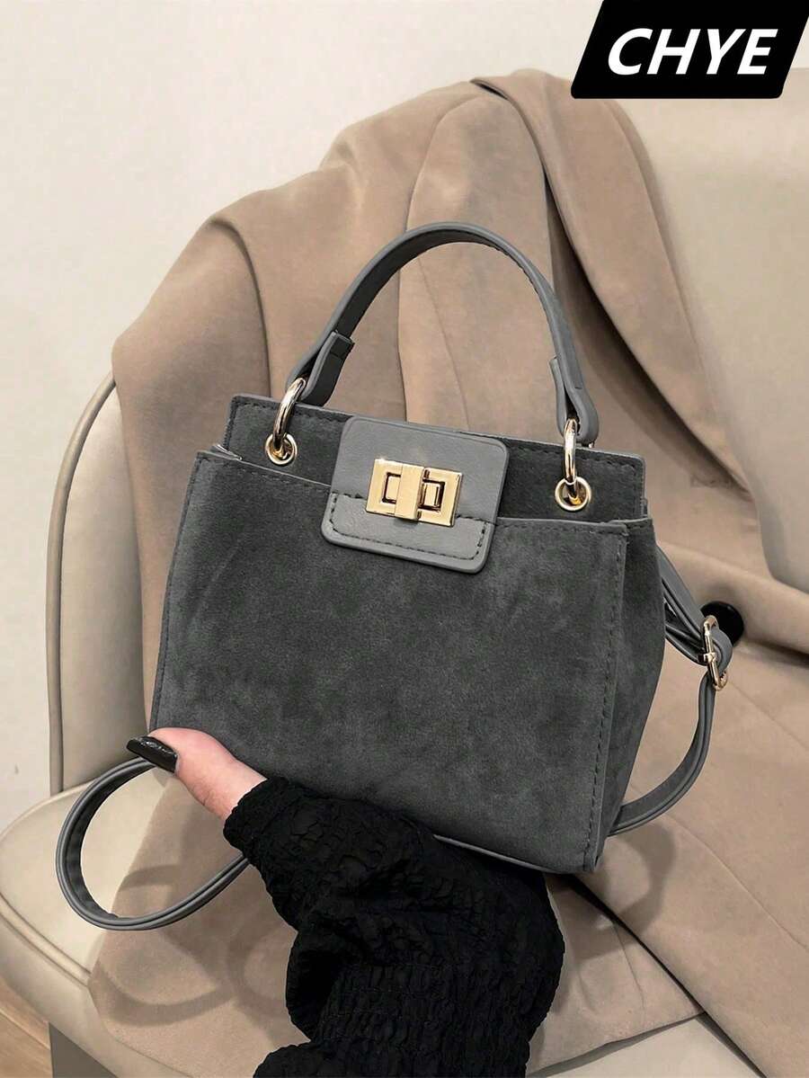 时尚通勤包，轻便奢华女士手提包，优雅单肩托特包，高端百搭，适合工作场合 - 灰色 - 查看 1