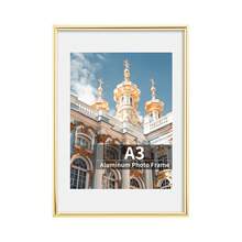 1/3pcs Aluminum Alloy Photo Frames, 30x40cm Gold Metal Frame, A3 Black Poster Frame, A4 Tabletop Frame With Stand, Home Wall Decor - Multicolor - View 12