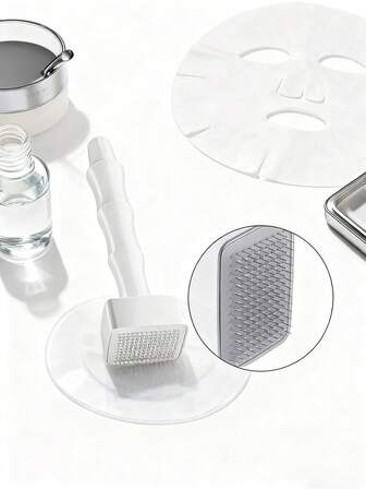 Bolígrafo de microagujas Derma Stamp 140A de 0-3.0mm para el cuidado del cabello, la barba y el rostro; Rodillo facial de hielo, sin electricidad ni batería requerida, herramienta profesional para una piel hermosa - Solución de cuidado de la piel fácil y avanzada para mujeres y hombres