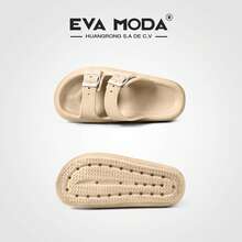 EVA MODAR EVA MODA Serie CloudBuckle-Suela ligera EVA, diseño de alta comodidad, perfecto para un día activo y relajante, en casa o al aire libre. - Caqui - Ver 1