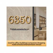 (0-9) 10cm/3.94inch Gold, Silver, Black, Acrylic Mailbox Number, Office Door Number Sticker, Enhance 3 Effect