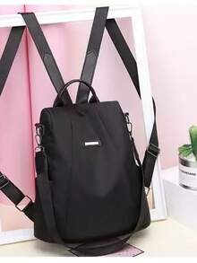 Men's Casual Nylon Backpack - Lightweight, Large Capacity, Daily Commute Shoulder Bag