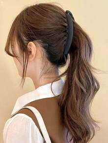 1 pièce/2 pièces Pinces à cheveux banane élégantes et simples pour femmes, accessoires de coiffure de haute qualité avec finition mate. Pinces à cheveux, barrettes, accessoires pour l'école, les cheveux, la tête, l'été, les vacances, les voyages, les festivals, les anniversaires. - Noir - Voir 4