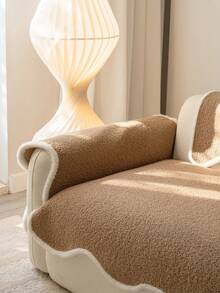 1件加厚绒面沙发套，提花秋冬沙发垫，保暖柔软，宠物友好，防污防刮，四季皆宜，适用于客厅、卧室、户外，适合1/2/3/4人沙发