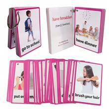 Lachilly 44pcs Cards, Including Daily Routine & English Vocabulary Flashcards, Suitable For Children, Toddlers, Kindergarten, Daycare, Homeschool, Ideal For Classroom, Learning Materials And Early English Learning Tools - Multicolor - View 7