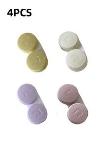 6PCS/4PCS/2PCS/1PC Simple Contact Lens Case Double Box Beauty Contact Lens Storage Box Single Double Box Double Piece Beauty Contact Lens Case