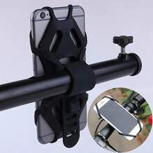1pc Adjustable Bicycle Phone Holder - Sturdy Black Design Bike Phone Mount, Firm Grip Suitable For Bicycle, E-Bike, Scooter And Outdoor Activities - Perfect Christmas Gift For Cyclists, Bicycle Phone Holder, E-Bike Accessories, Fashionable Accessories, Durable Structure, No Battery Required.