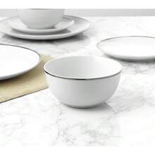 PLATINUM Rim Porcelain Christmas Dinner Set, 12 Pieces - Platinum Line - View 6