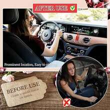 1pc Upright Automotive Lip Balm Holder, Shiny Insulated Lip Balm Rack, Women Car Interior Rhinestone Accessory, Fits Most Vehicles - Một kích thước - Xem 8