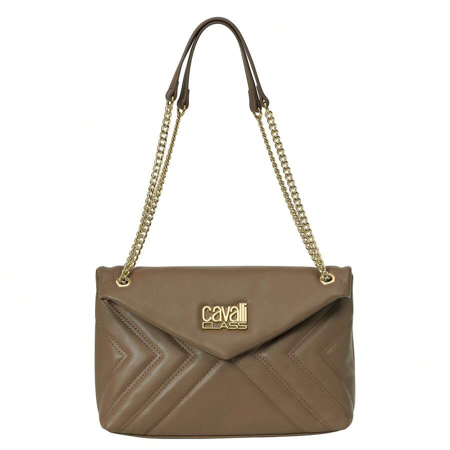 Cavalli Class Sac bandoulière femme avec bandoulière chaîne CCHB0196 Sacs à main pour femmes Sacs à main pour femmes Portefeuilles pour femmes - Taupe - Voir 1