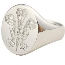 1pc Classic Gold-Plated Wax Seal Signet Ring, Adjustable Family Ring Suitable For Men, Party Jewelry - Ring - View 5