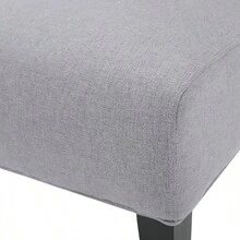 Fabric Slipper Chair, Gray And Black, Comfortable Living Room Seating, Soft And Durable Material, Modern Design For Home Use - Đen, Xám nhạt - Xem 3