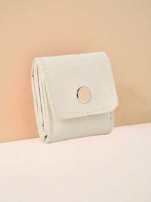 1pc PU Leather Jewelry Box Earring Ring Storage Organizer Holder Book-Shaped With Flip Pages, Multi-Layer, Women (Jewelry Not Included)