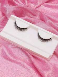 10 对完整假睫毛，透明人造貂皮睫毛，自然纤长 - 送给女士的礼物 假睫毛，睫毛，睫毛，假睫毛 - 黑色 - 查看 12