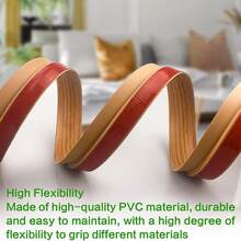1pc 1m/39.37in PVC Self-Adhesive Floor Edge Trim, Door Threshold Strip, High-Low Carpet Edging Trim - Multicolor - View 6