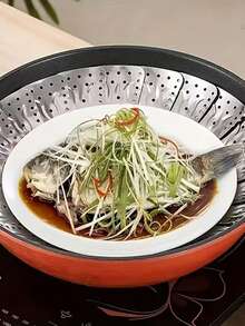 1个带盖不锈钢折叠蒸笼 - 多功能厨房配件，适用于蒸蔬菜、鸡蛋和海鲜 - 家用烹饪和餐车必备，厨房必备电器 | 现代厨具 | 耐用炊具 - 彩色 - 查看 9