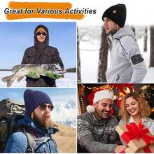 Mens Winter Beanie Hats Men Warm Ribbed Knit Hat Ski Snow Skull Caps With Fleece Lined Mens Gifts - Black + One Size - View 5