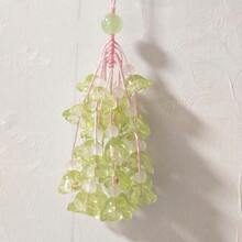 قطعة واحدة من اكسسوار الشرابة الزهري الفاتح - قلادة جميلة مناسبة للهواتف المحمولة أو الحقائب الظهر، ديكور شرابة عصري مزين باللؤلؤ، قلادة اكسسوار هانفو - أقراط شرابة مصنوعة يدويًا فاخرة، اكسسوار شعر قديم، اكسسوارات صغيرة إبداعية ثقافية صينية - لون كستنائي - مشاهدة 4