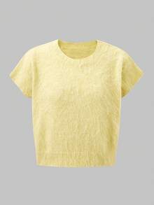 Women Knitted Sleeveless Top,Simple & Fashionable Casual EverydayWear,Christmas New Year - Yellow - View 5