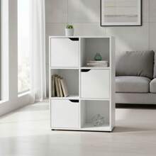 WHITE - 6 Compartments + 3 Doors | 60*29*90cm