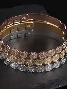 1PC Catholic San Benito Cross Jesus Stainless Steel Bracelet Women Prayer Religious Jewelry Amulet Gift - Fashion - View 5