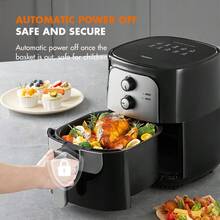 Freidora  Inteligente, 10 Programas y Apagado Automático - Tipo de Enchufe A USA (110-127V) - Ver 10